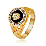 Gold Ring Hollow Lion Head
